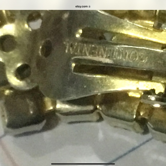 Vintage continental  Aurora borealis rhinestone jewellery set, clip on earrings - Picture 11 of 11